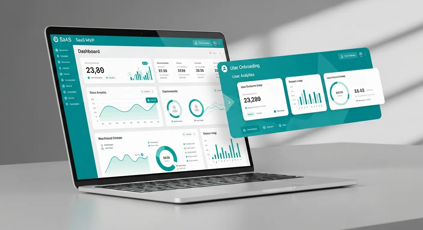 Interface d'un MVP SaaS en cours de développement